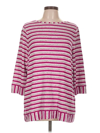 Pre-owned Chico's Pullover Sweater In Pink