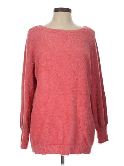 Pre-owned Chico's Pullover Sweater In Pink