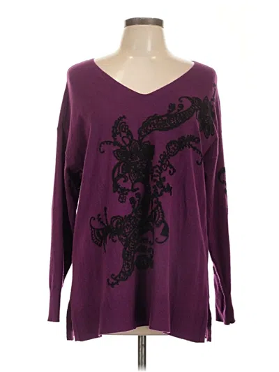 Pre-owned Chico's Pullover Sweater In Purple