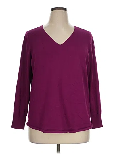 Pre-owned Chico's Pullover Sweater In Purple
