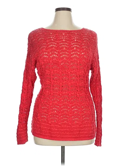 Pre-owned Chico's Pullover Sweater In Red