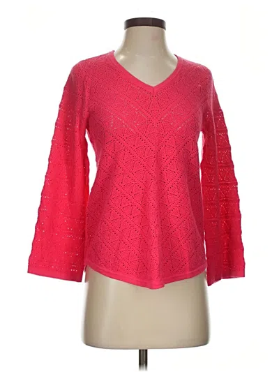 Pre-owned Chico's Pullover Sweater In Red