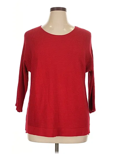 Pre-owned Chico's Pullover Sweater In Red