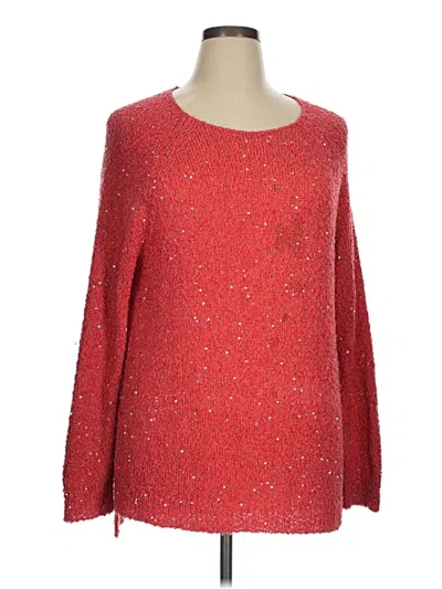 Pre-owned Chico's Pullover Sweater In Red