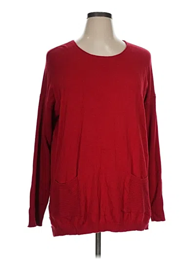 Pre-owned Chico's Pullover Sweater In Red