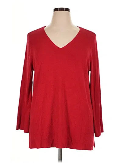 Pre-owned Chico's Pullover Sweater In Red