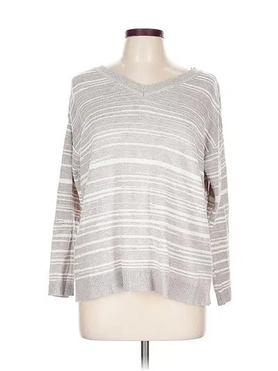 Pre-owned Chico's Pullover Sweater In Silver