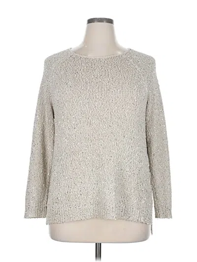 Pre-owned Chico's Pullover Sweater In Silver