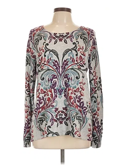 Pre-owned Chico's Pullover Sweater In Silver