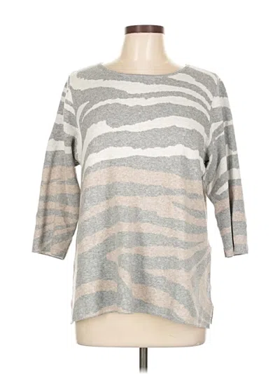 Pre-owned Chico's Pullover Sweater In Silver