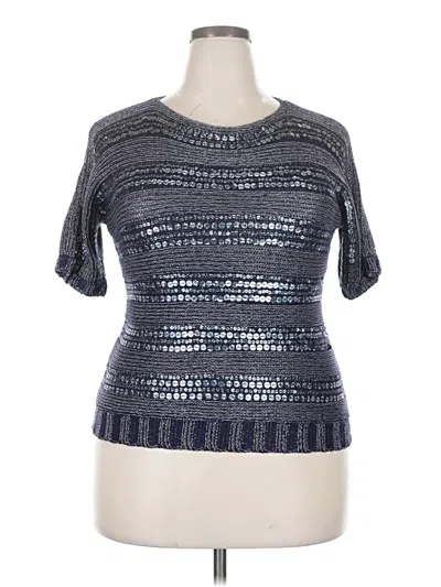 Pre-owned Chico's Pullover Sweater In Silver