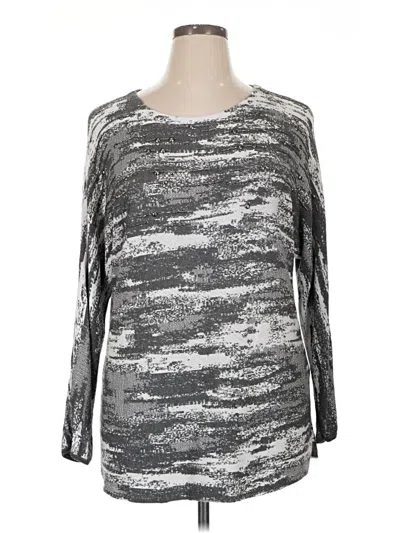 Pre-owned Chico's Pullover Sweater In Silver