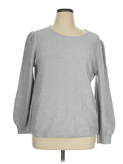 Pre-owned Chico's Pullover Sweater In Silver