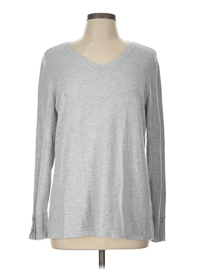 Pre-owned Chico's Pullover Sweater In Silver
