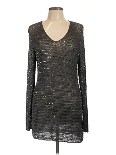 Pre-owned Chico's Pullover Sweater In Silver