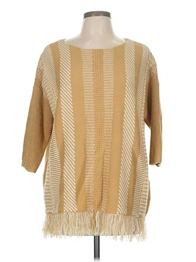 Pre-owned Chico's Pullover Sweater In Tan