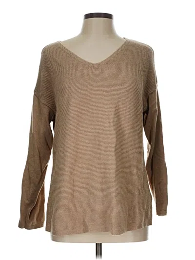 Pre-owned Chico's Pullover Sweater In Tan