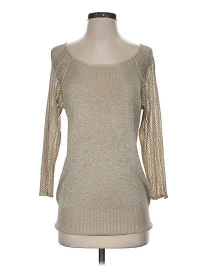 Pre-owned Chico's Pullover Sweater In Tan