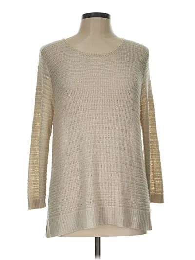 Pre-owned Chico's Pullover Sweater In Tan