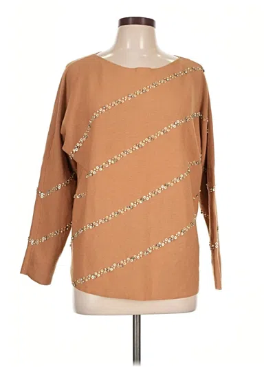 Pre-owned Chico's Pullover Sweater In Tan