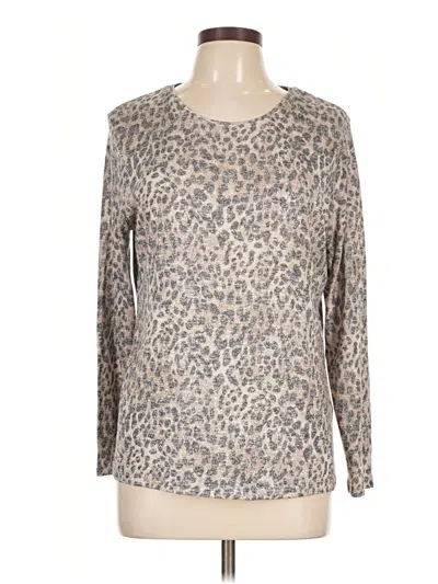 Pre-owned Chico's Pullover Sweater In Tan