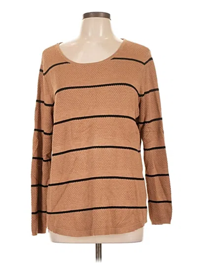 Pre-owned Chico's Pullover Sweater In Tan
