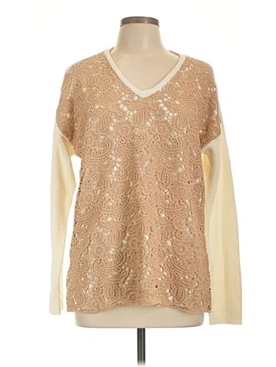 Pre-owned Chico's Pullover Sweater In Tan