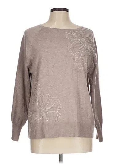 Pre-owned Chico's Pullover Sweater In Tan