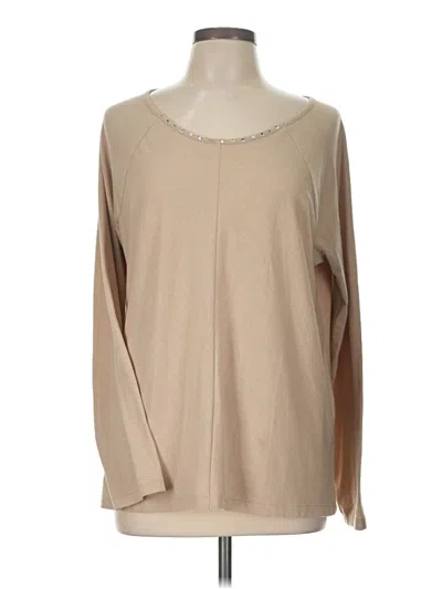 Pre-owned Chico's Pullover Sweater In Tan