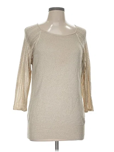 Pre-owned Chico's Pullover Sweater In Tan