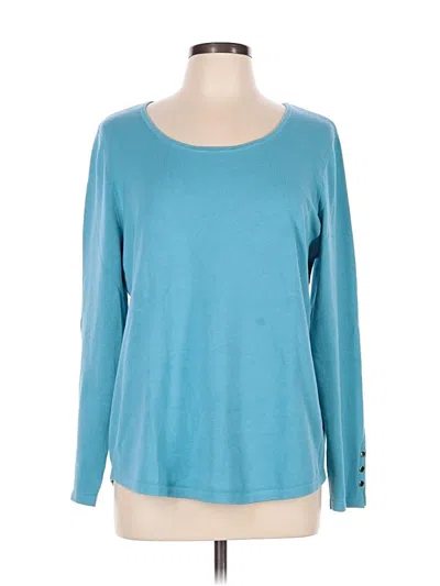 Pre-owned Chico's Pullover Sweater In Teal