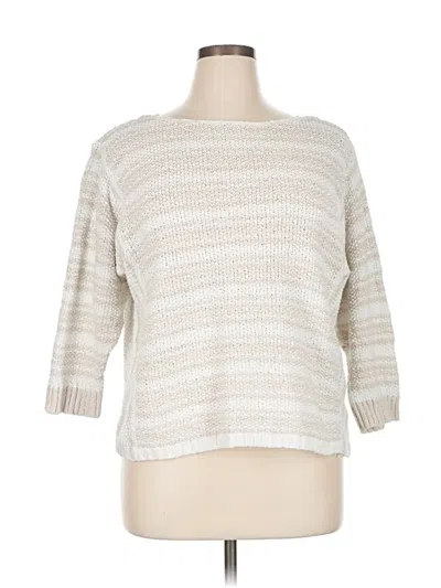 Pre-owned Chico's Pullover Sweater In White