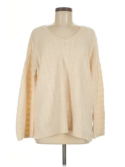 Pre-owned Chico's Pullover Sweater In White