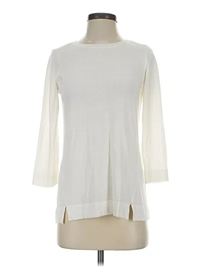 Pre-owned Chico's Pullover Sweater In White