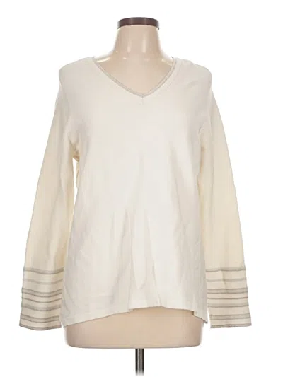 Pre-owned Chico's Pullover Sweater In White