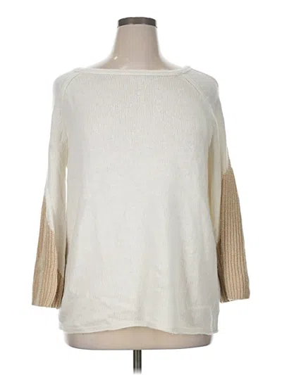 Pre-owned Chico's Pullover Sweater In White
