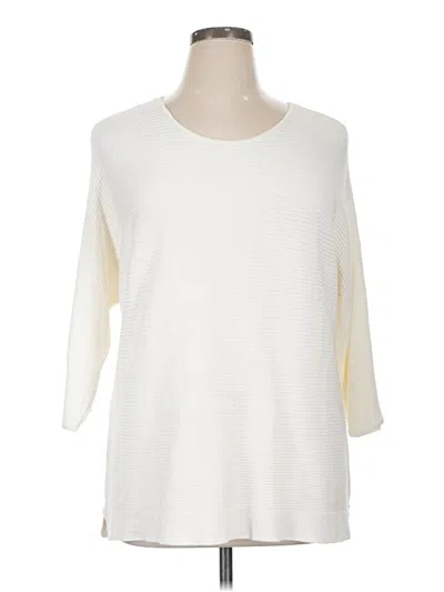 Pre-owned Chico's Pullover Sweater In White