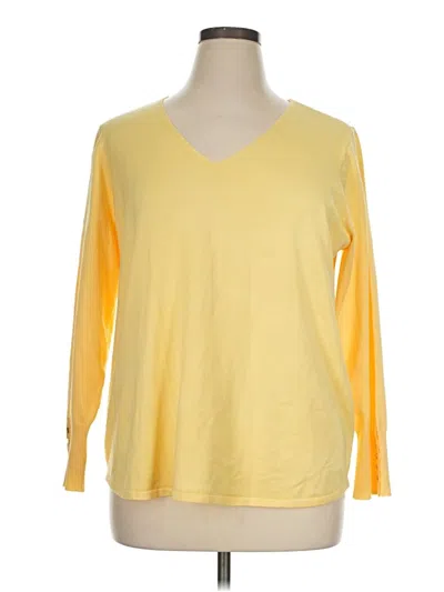 Pre-owned Chico's Pullover Sweater In Yellow