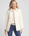 Chico's Quilted Barn Jacket In English Cream Size Xxl |  In English Cream