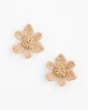 Chico's No Droop Raffia Wrapped Stud Earrings |  In Neutral
