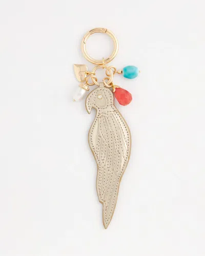 Chico's Red White/blue Goldtone Parrot Bag Charm