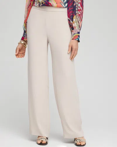 Chico's Relaxed Straight Leg Soft Pants In Neutral Size 14 |  In Smokey Taupe