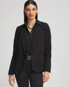 Chico's Rhinestone Embellished Blazer In Black Size Large |  In Black