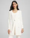 Chico's Rhinestone Embellished Cardigan Sweater In Cream In White