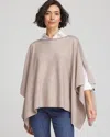 Chico's Rhinestone Embellished Poncho In Light Taupe Heather In Neutral