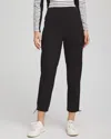Chico's Rib Mix Cropped Pants In Black In Black