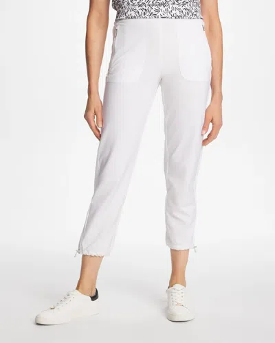Chico's Rib Mix Cropped Pants In White