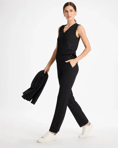 Chico's Ribbed Barrel Pants In Black