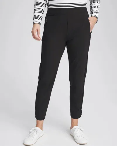 Chico's Ribbed Side Ankle Pants In Black Size 0/2 |  Zenergy Activewear