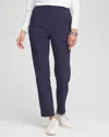 Chico's Ribbed Side Ankle Pants In Blue Size 18 |  Zenergy Activewear In Passport Blue